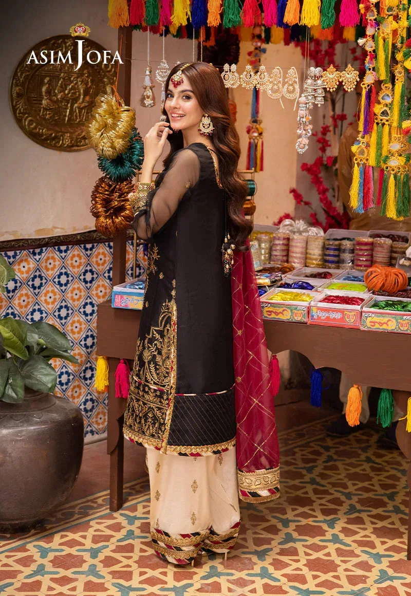 Asim Jofa Pyaar Diyan Gallan Formals Black Organza – view 2 – Poshaq