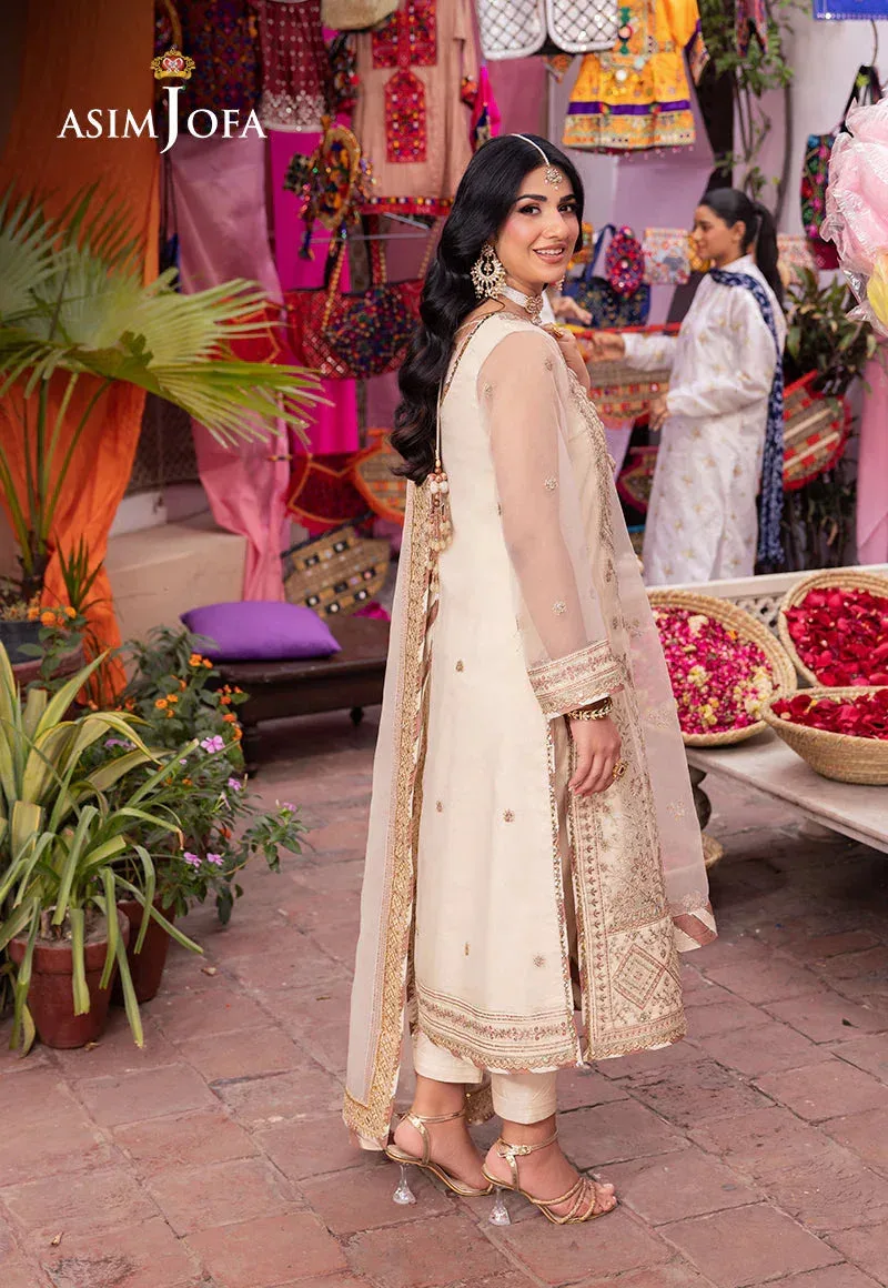 Asim Jofa Pyaar Diyan Gallan Formals Peach Organza – view 2 – Poshaq