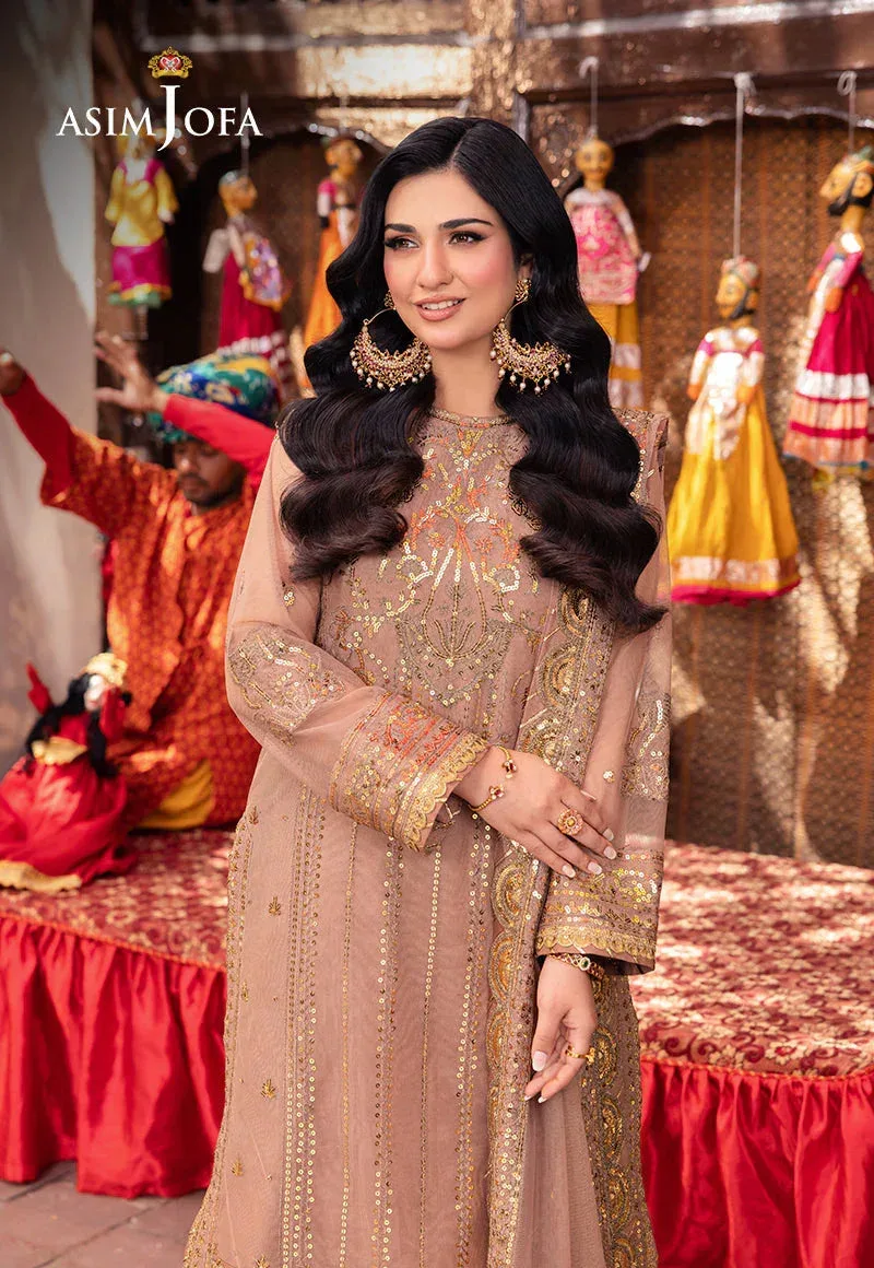 Asim Jofa Pyaar Diyan Gallan Formals Brown Net – view 5 – Poshaq