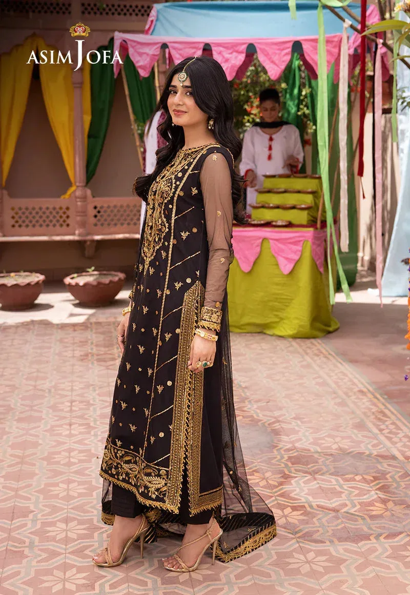 Asim Jofa Pyaar Diyan Gallan Formals Black Net – view 2 – Poshaq