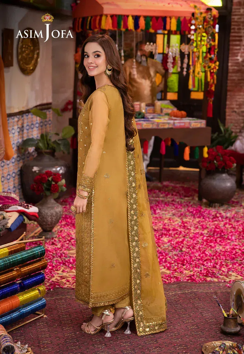 Asim Jofa Pyaar Diyan Gallan Formals Gold Organza – view 2 – Poshaq