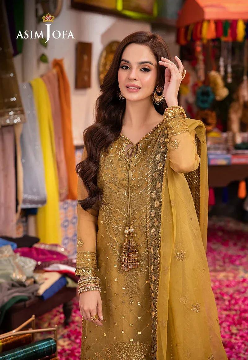 Asim Jofa Pyaar Diyan Gallan Formals Gold Organza – view 3 – Poshaq