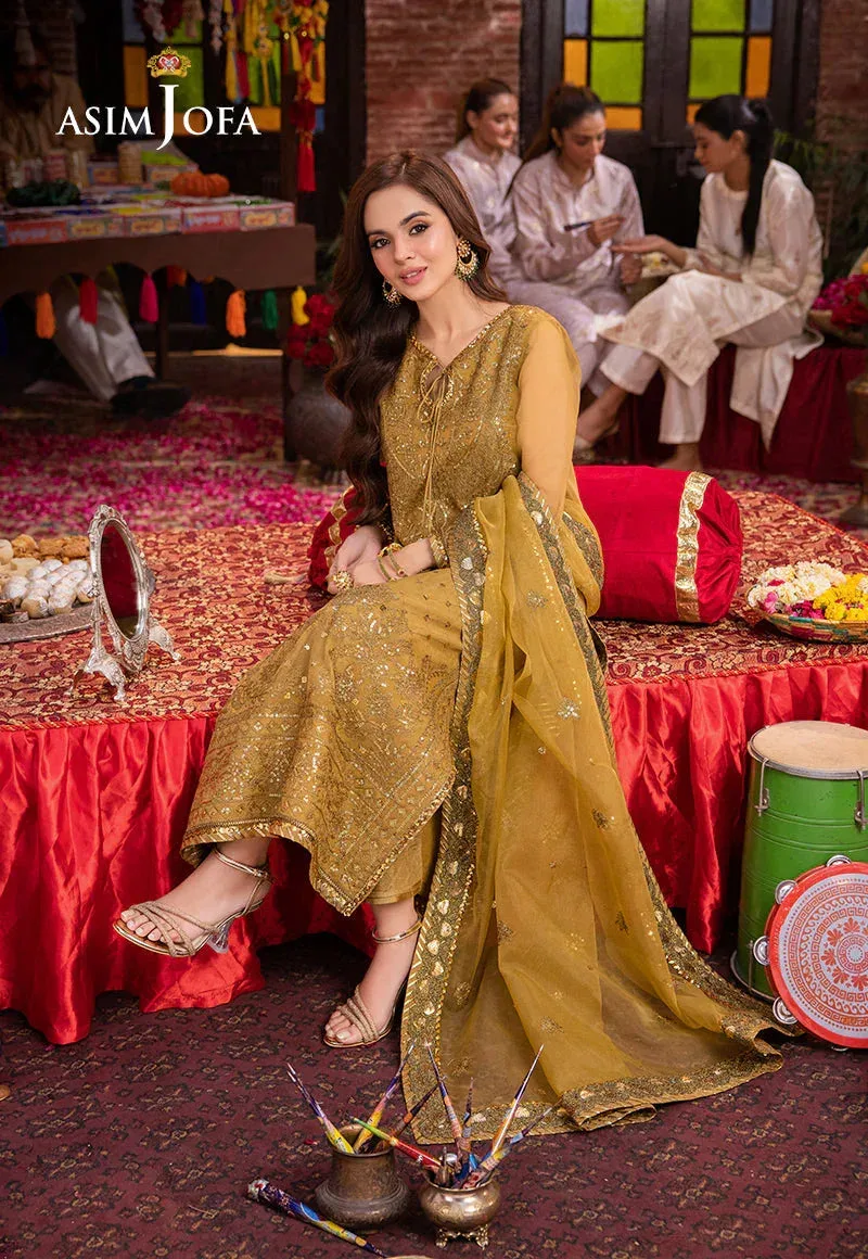 Asim Jofa Pyaar Diyan Gallan Formals Gold Organza – view 4 – Poshaq