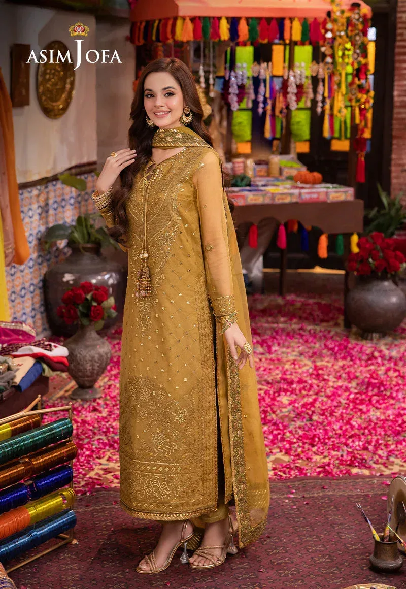 Asim Jofa Pyaar Diyan Gallan Formals Gold Organza – view 5 – Poshaq
