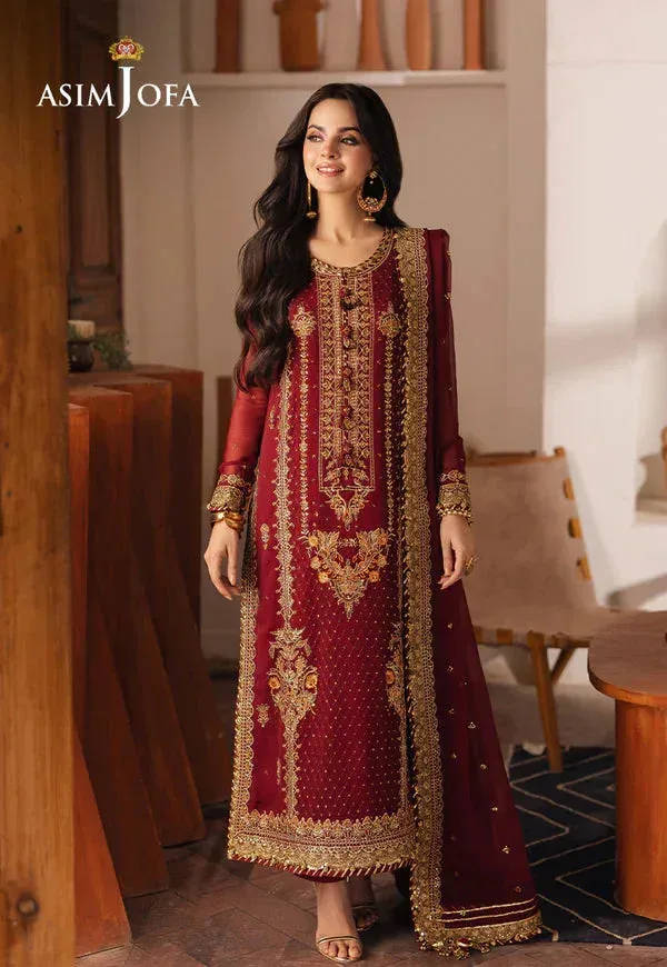 Asim Jofa Heeriye Gold Chiffon – view 1 – Poshaq