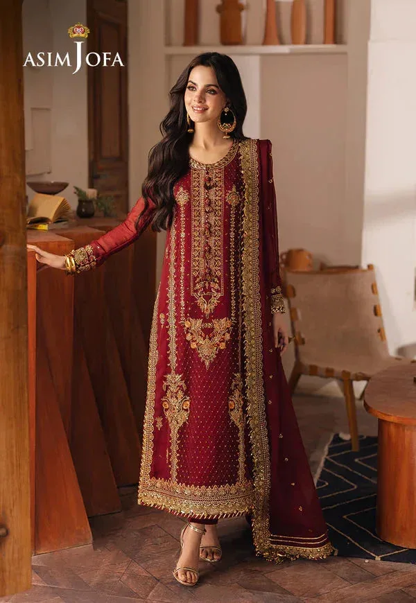 Asim Jofa Heeriye Gold Chiffon – view 2 – Poshaq
