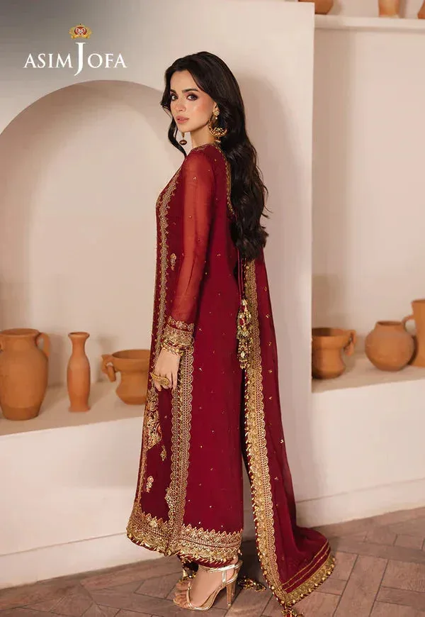 Asim Jofa Heeriye Gold Chiffon – view 3 – Poshaq
