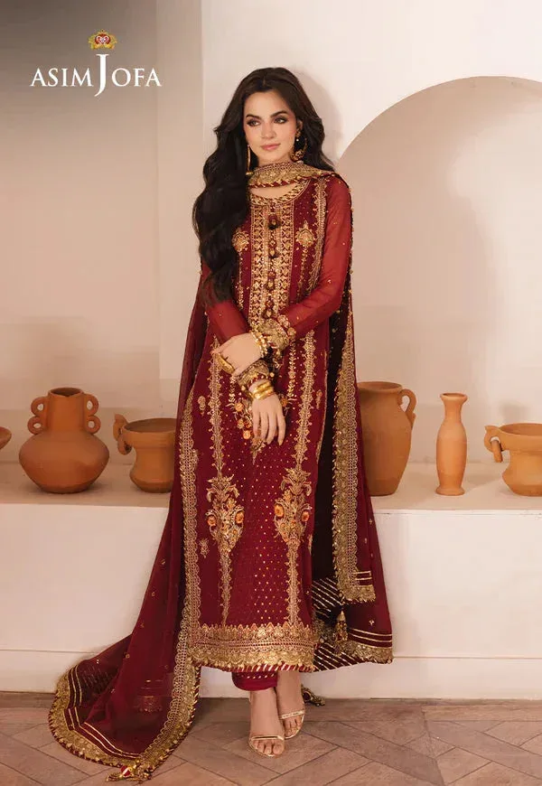 Asim Jofa Heeriye Gold Chiffon – view 4 – Poshaq