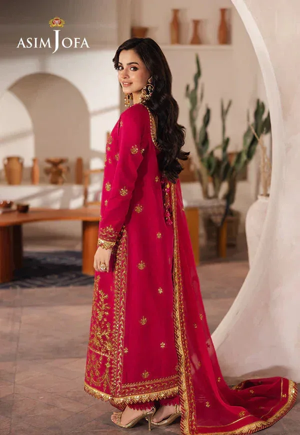 Asim Jofa Heeriye Mustard Chiffon – view 5 – Poshaq