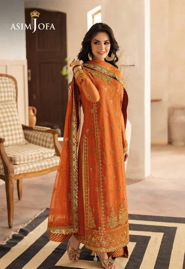 Asim Jofa Heeriye Orange Silk – view 1 – Poshaq