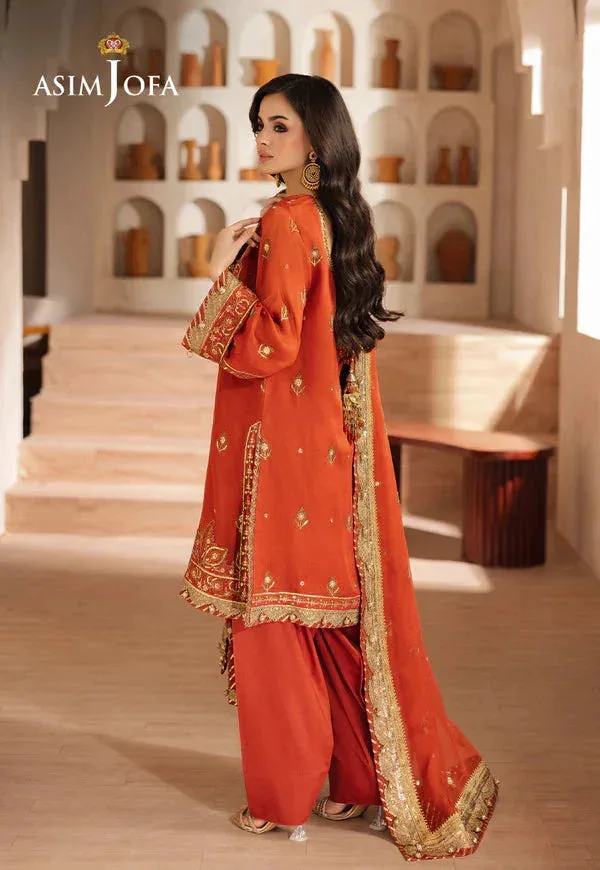 Asim Jofa Heeriye Magenta Chiffon – view 3 – Poshaq