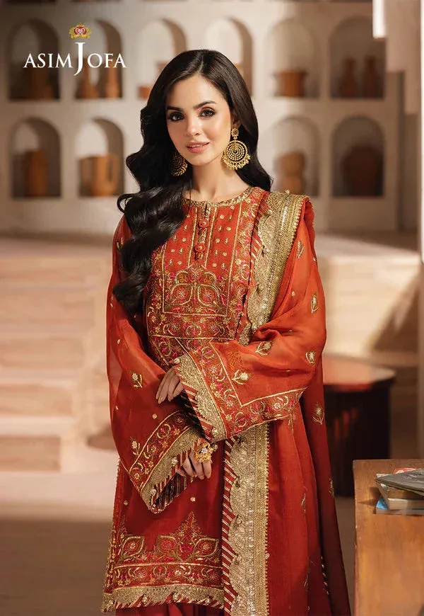 Asim Jofa Heeriye Magenta Chiffon – view 4 – Poshaq