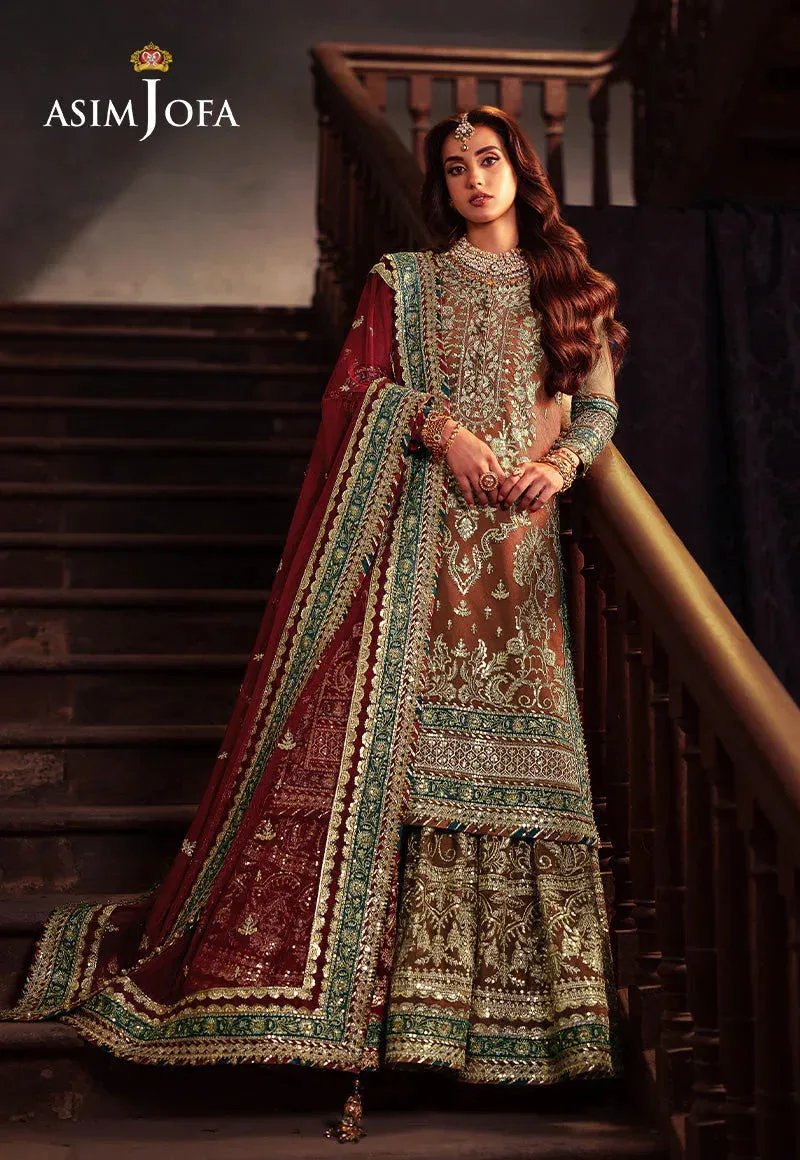 Asim Jofa Bekhudi Wedding Formals Maroon – view 1 – Poshaq