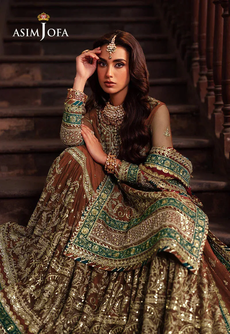 Asim Jofa Bekhudi Wedding Formals Maroon – view 5 – Poshaq