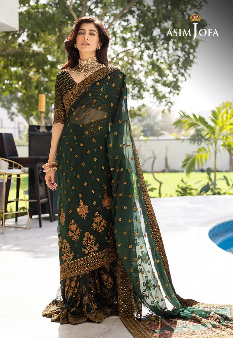 Asim Jofa Mera Haseen Jora Green Chiffon – view 1 – Poshaq