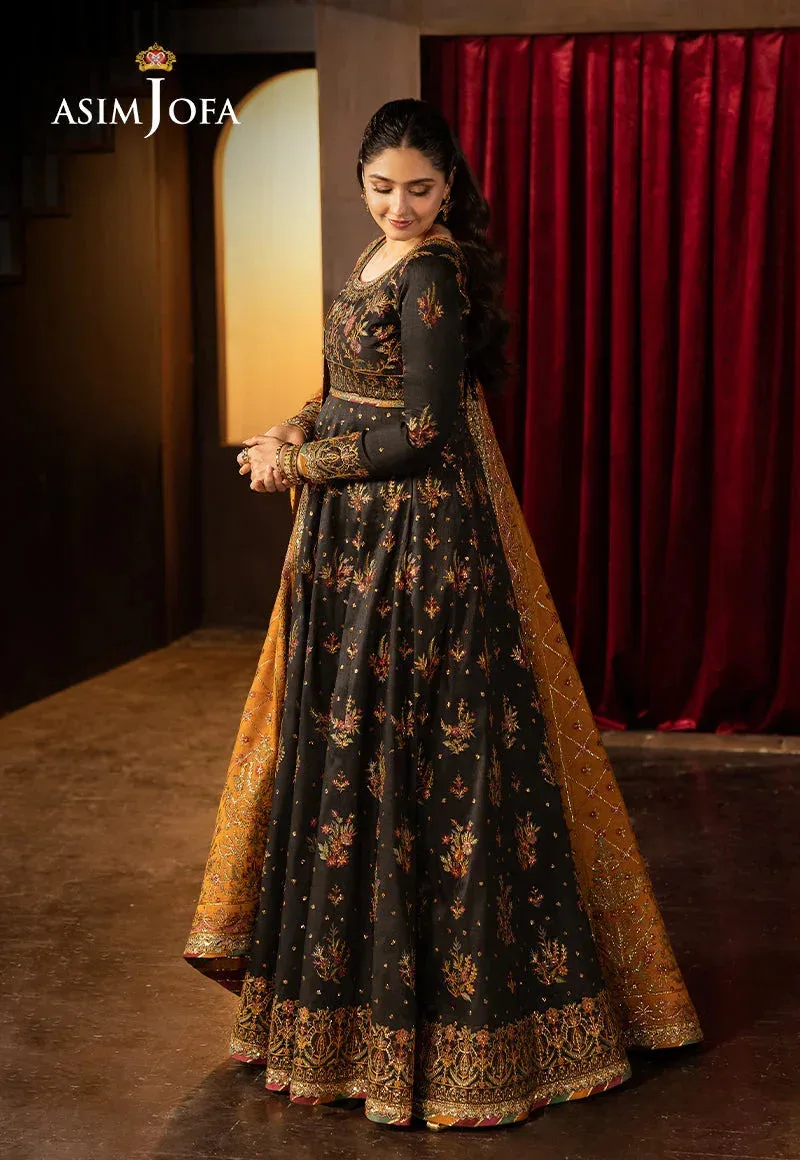 Asim Jofa Luxury Festive Rejoice Mustard Silk – view 1 – Poshaq
