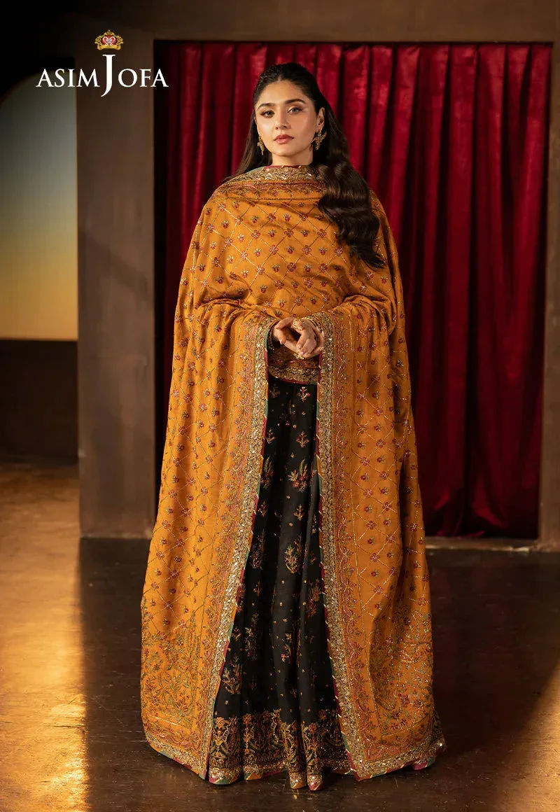 Asim Jofa Luxury Festive Rejoice Mustard Silk – view 6 – Poshaq