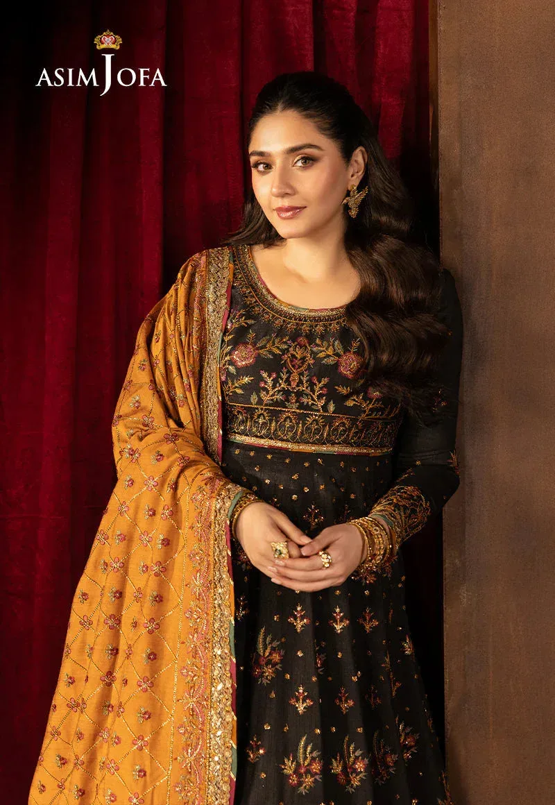 Asim Jofa Luxury Festive Rejoice Mustard Silk – view 7 – Poshaq
