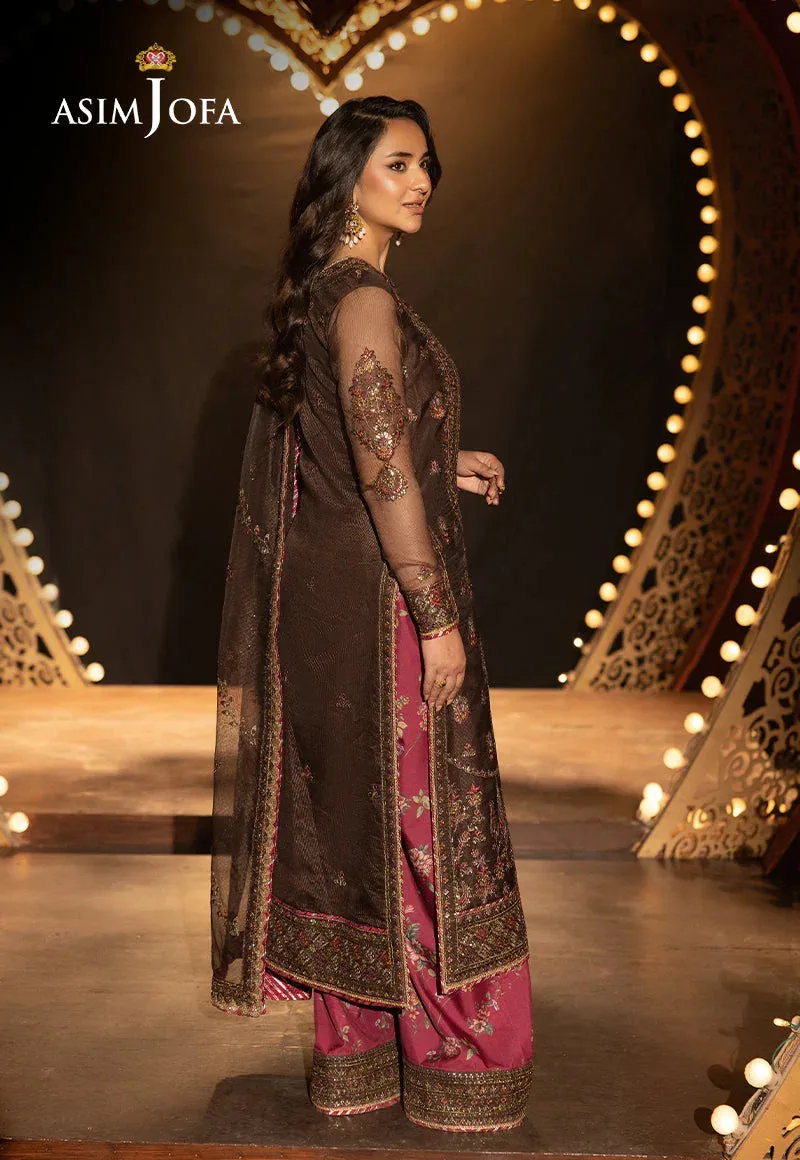 Asim Jofa Luxury Festive Rejoice Purple Net – view 4 – Poshaq