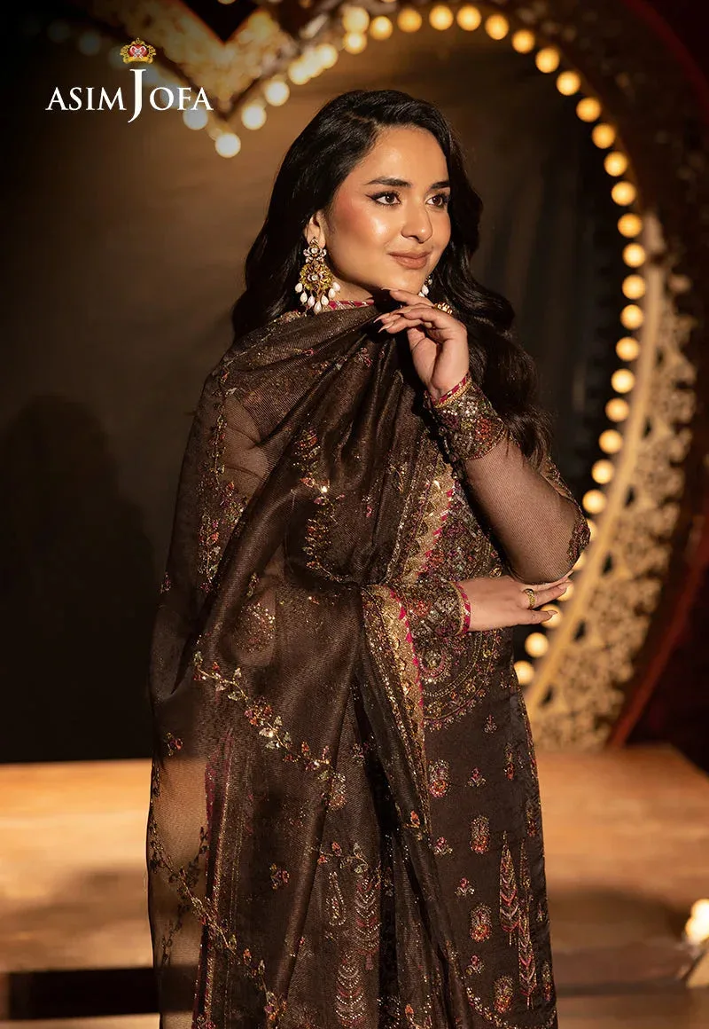 Asim Jofa Luxury Festive Rejoice Purple Net – view 6 – Poshaq