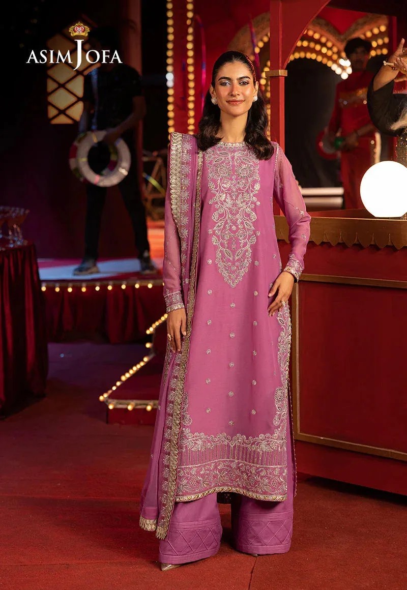 Asim Jofa Luxury Festive Rejoice Gold Chiffon – view 6 – Poshaq