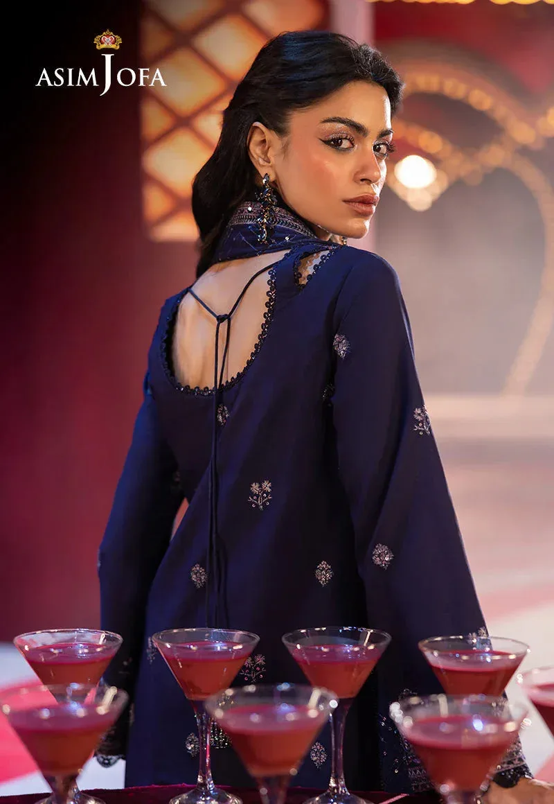 Asim Jofa Luxury Festive Rejoice Purple Silk – view 4 – Poshaq