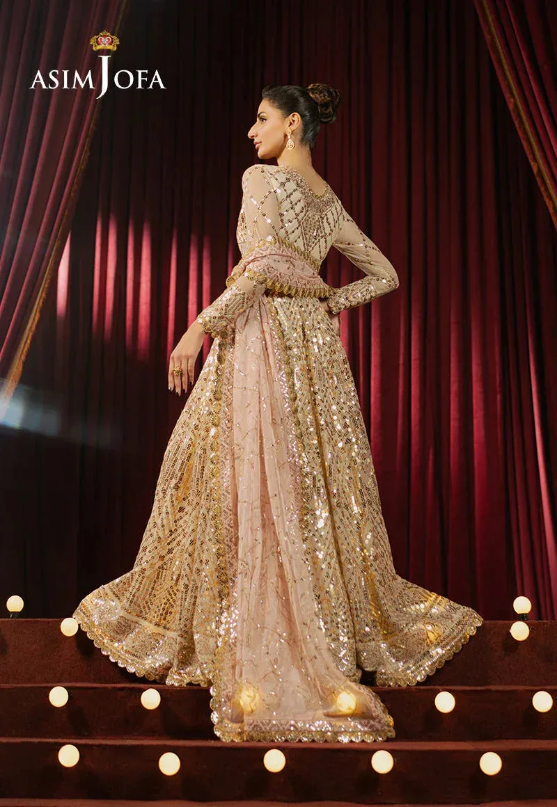 Asim Jofa Premium Festive Beige Net – view 2 – Poshaq