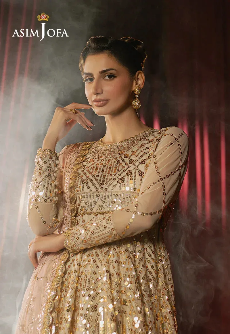 Asim Jofa Premium Festive Beige Net – view 3 – Poshaq