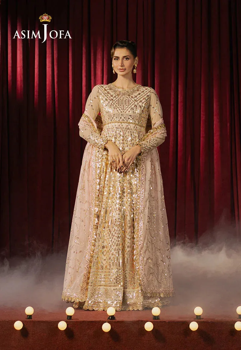 Asim Jofa Premium Festive Beige Net – view 5 – Poshaq