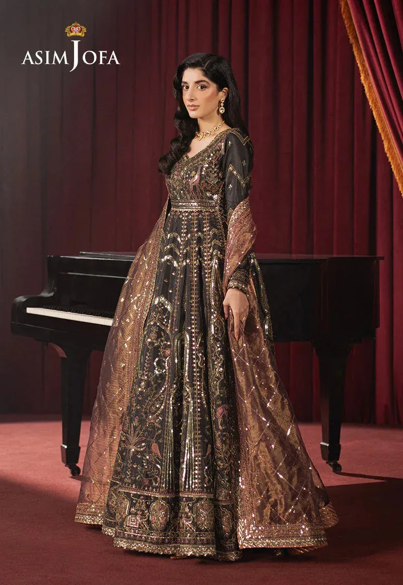 Asim Jofa Premium Festive Black Silk – view 4 – Poshaq