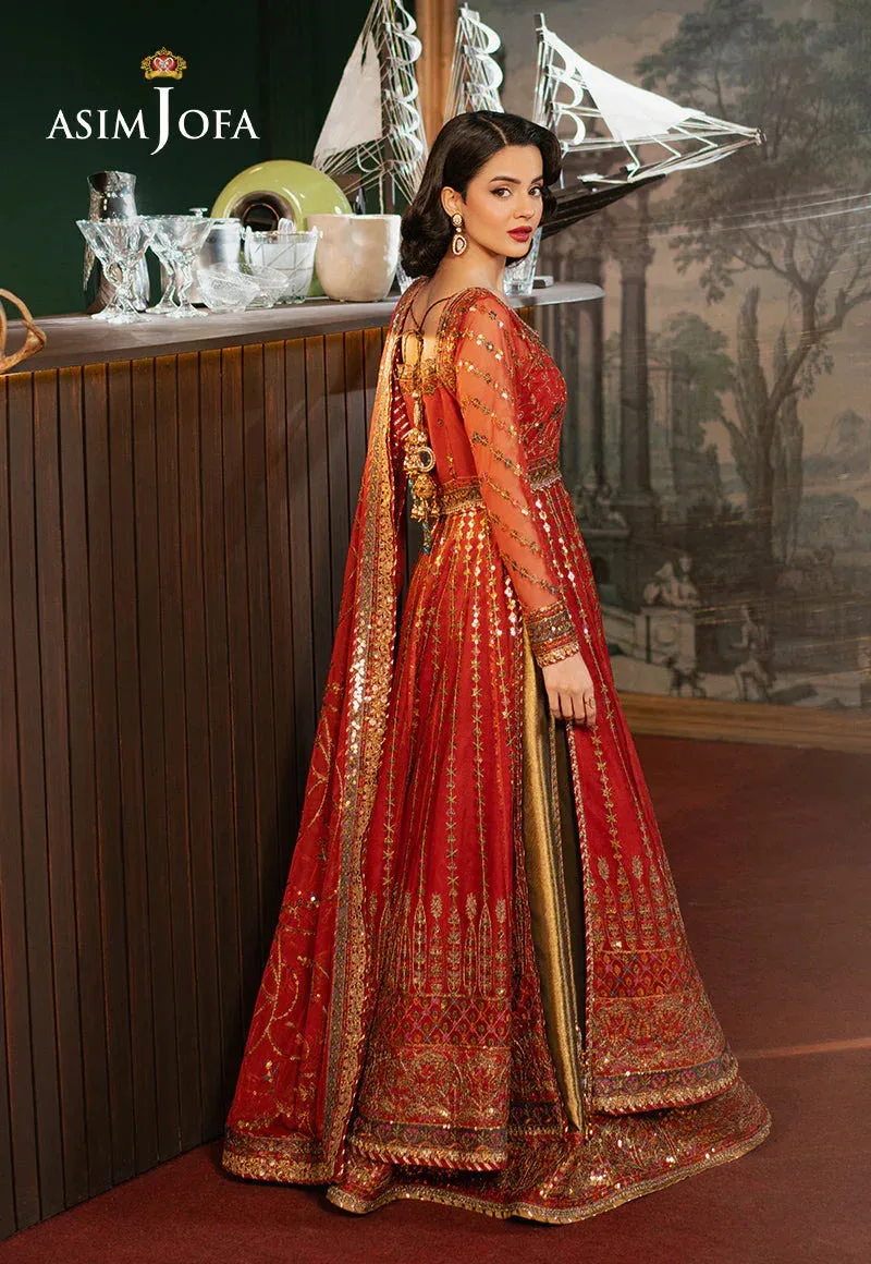 Asim Jofa Premium Festive Rust Net – view 2 – Poshaq