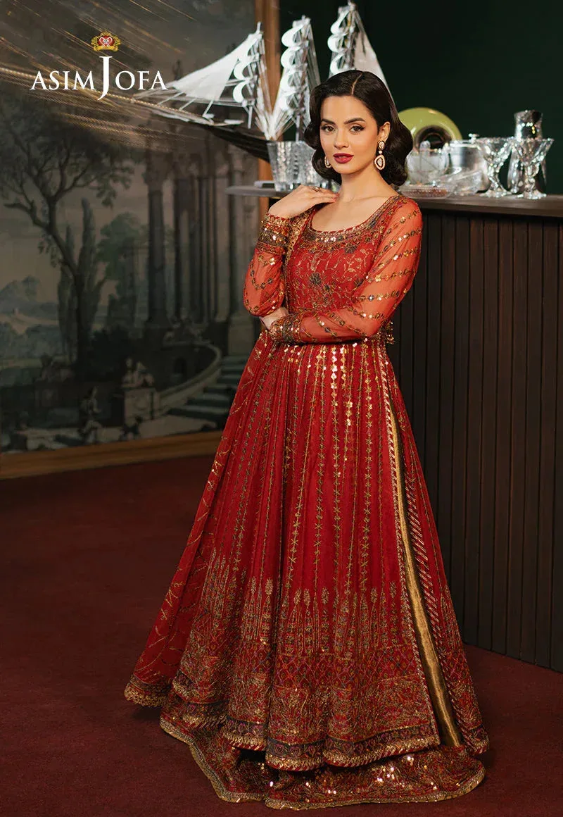 Asim Jofa Premium Festive Rust Net – view 4 – Poshaq