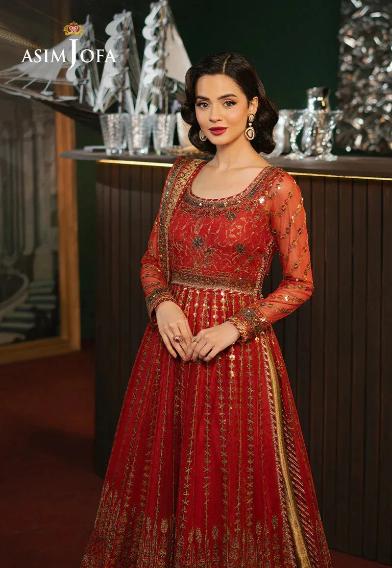 Asim Jofa Premium Festive Rust Net – view 5 – Poshaq
