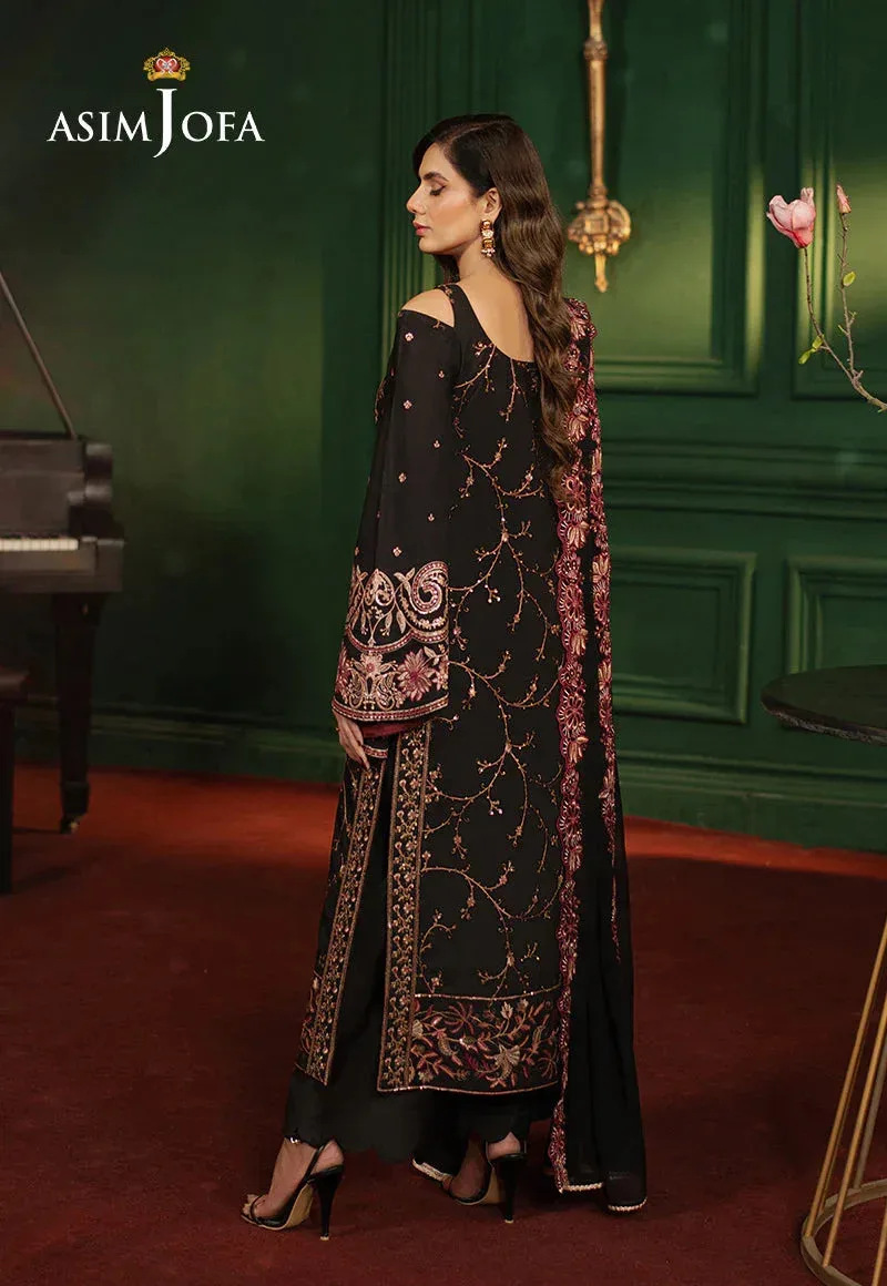 Asim Jofa Premium Festive Black Silk – view 2 – Poshaq