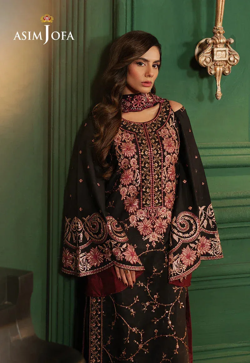Asim Jofa Premium Festive Black Silk – view 3 – Poshaq