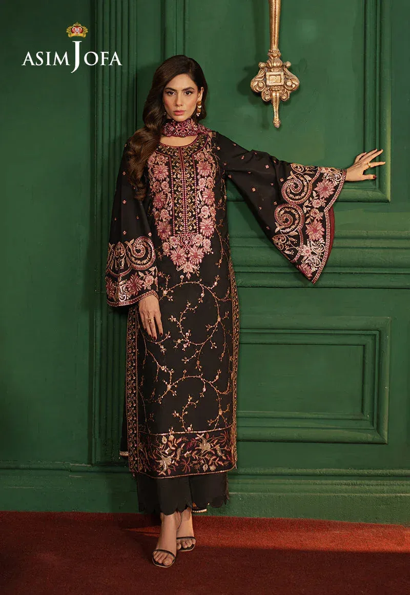 Asim Jofa Premium Festive Black Silk – view 4 – Poshaq