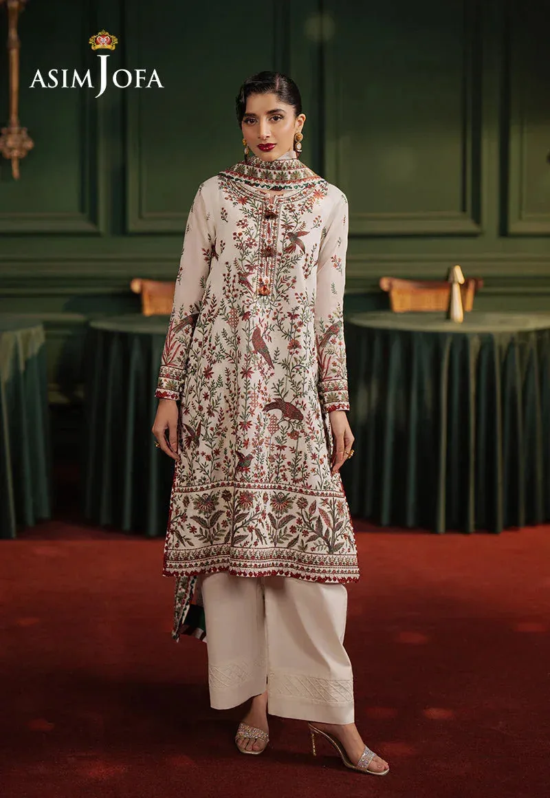 Asim Jofa Premium Festive Off White Cotton – view 1 – Poshaq