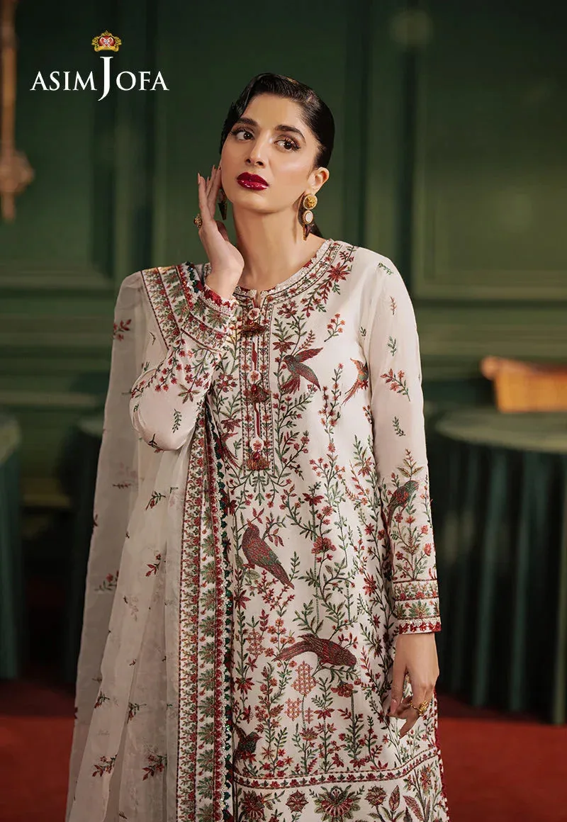 Asim Jofa Premium Festive Off White Cotton – view 3 – Poshaq