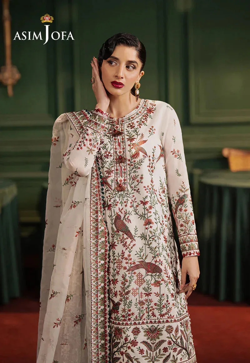 Asim Jofa Premium Festive Off White Cotton – view 4 – Poshaq