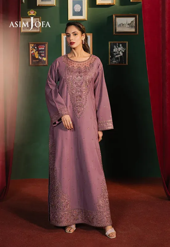 Asim Jofa Premium Festive Lilac Organza – view 1 – Poshaq