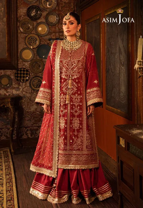 Asim Jofa Silver Raw Silk – view 1 – Poshaq