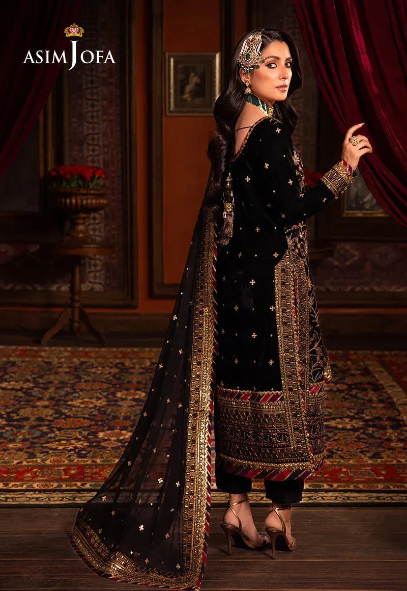 Asim Jofa Maroon Raw Silk – view 2 – Poshaq