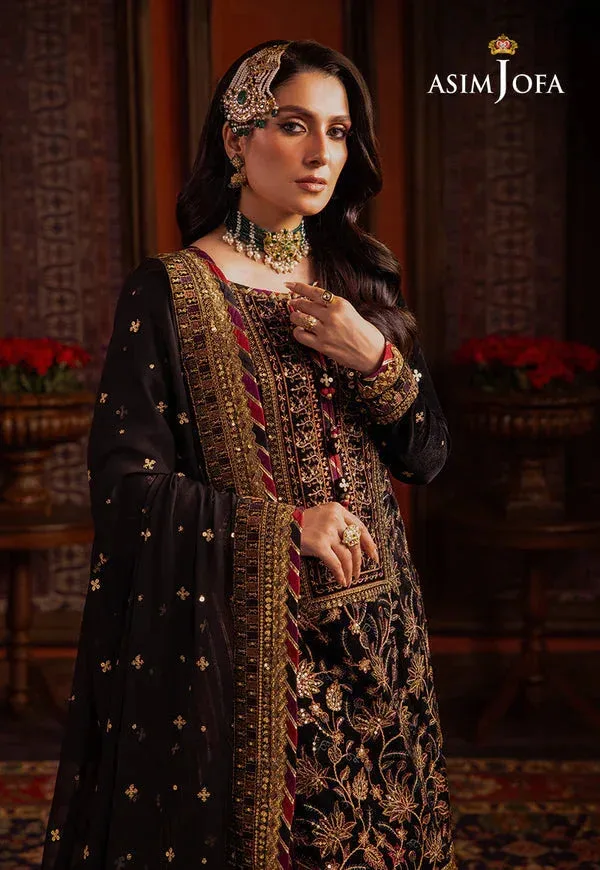 Asim Jofa Maroon Raw Silk – view 5 – Poshaq
