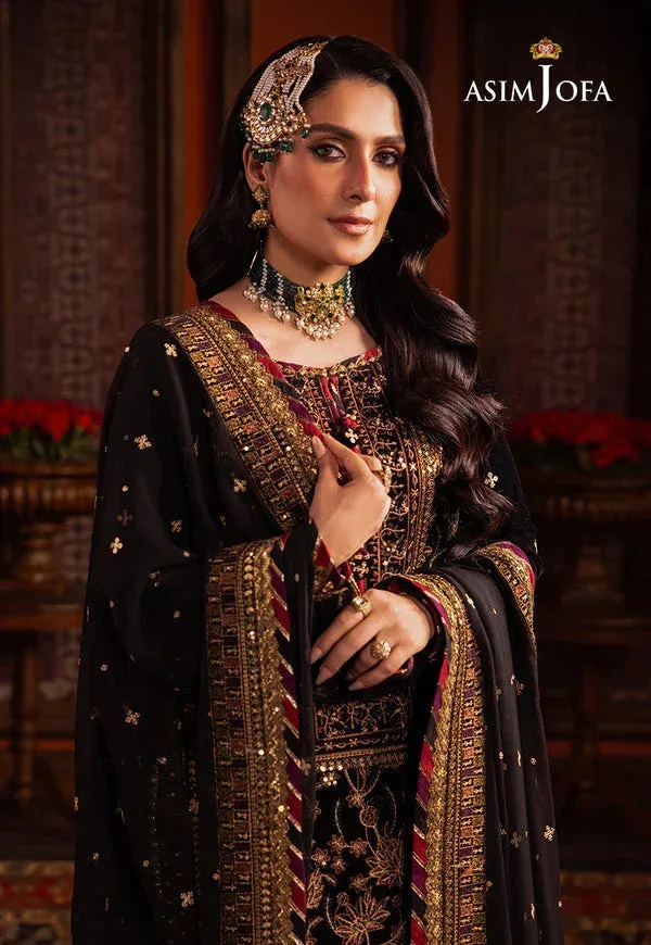 Asim Jofa Maroon Raw Silk – view 6 – Poshaq
