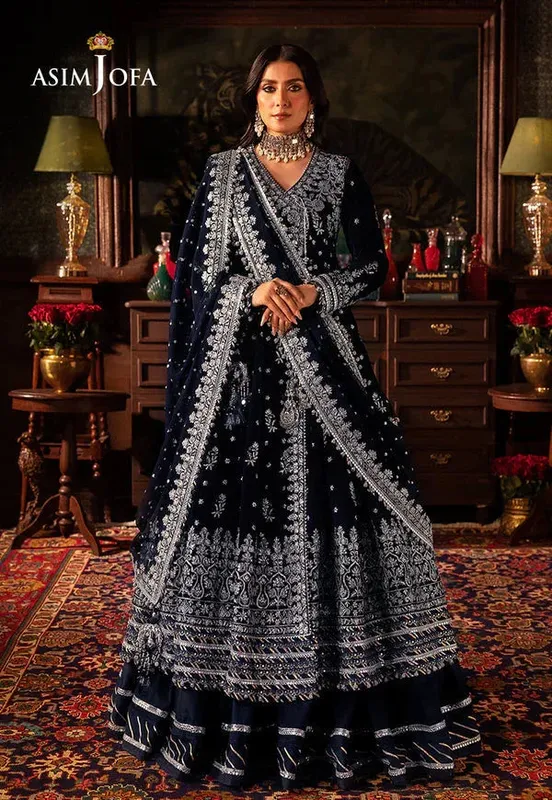 Asim Jofa Silver Raw Silk – view 1 – Poshaq