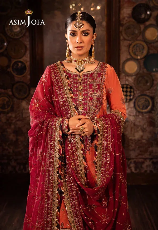 Asim Jofa Maroon Raw Silk – view 4 – Poshaq