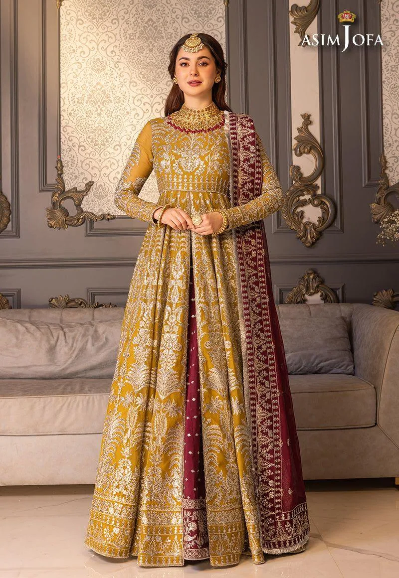 Asim Jofa Plum Chiffon – view 1 – Poshaq