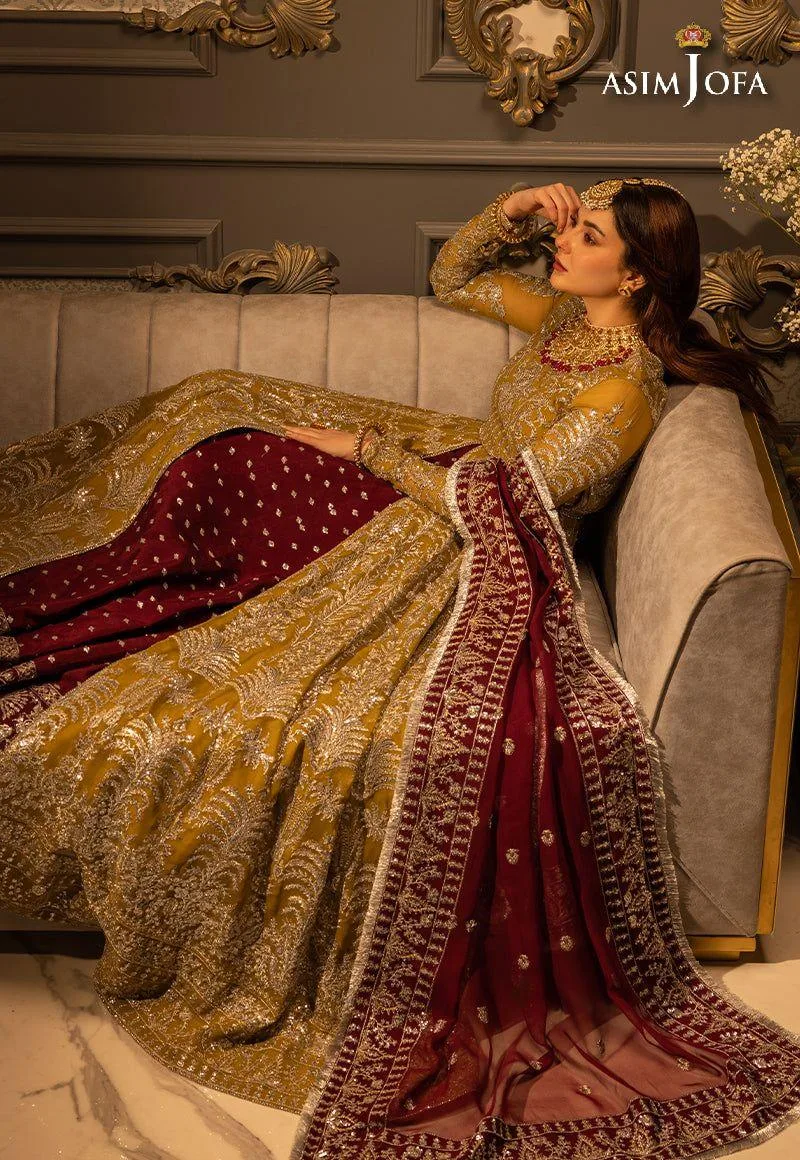 Asim Jofa Plum Chiffon – view 7 – Poshaq