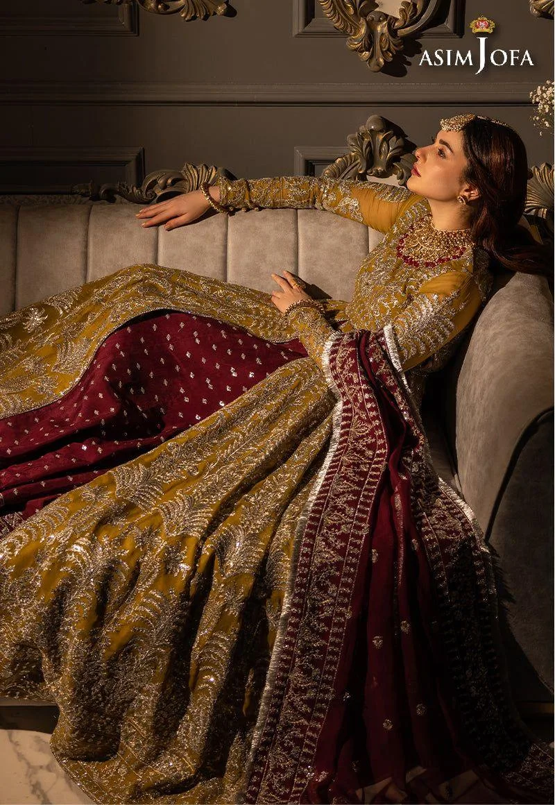 Asim Jofa Plum Chiffon – view 8 – Poshaq