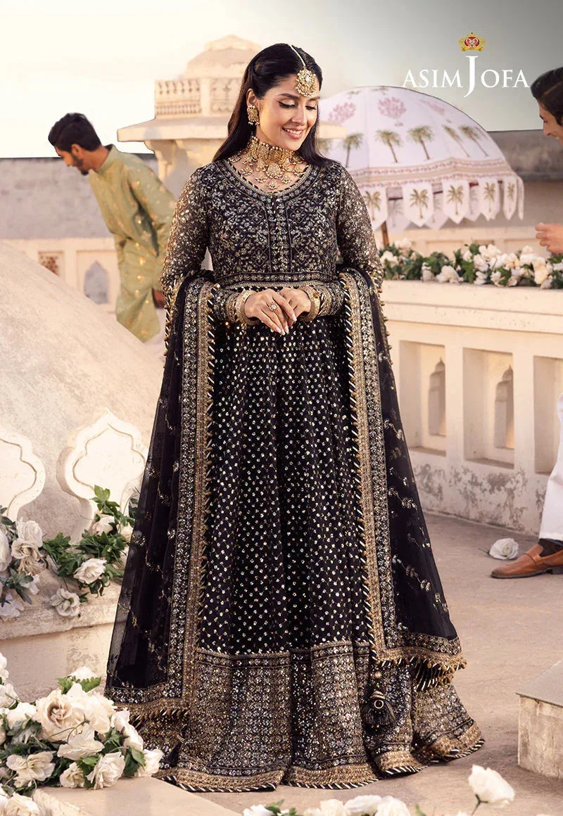 Asim Jofa Black Chiffon – view 5 – Poshaq